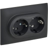 Розетка 2-постовая IEK SKANDY SK-R21-16-K53-F