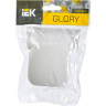 Выключатель 1-клавишный для открытой установки с индикацией IEK GLORY ВС20-1-1-ХБ 10А белый - EVH11-K01-10